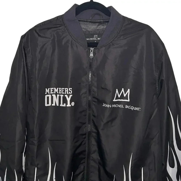NWT Members Only Jean-Michael Basquiat Men’s Mona Lisa Aviator Windbreaker Large - Picture 3 of 7